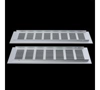Aluminium Alloy Ventilation Grille Cover, Louvred Air Vent Grill for HVAC Ducts and Wall Vents, Silver Finish, 80 x 200/300 / 350 mm (Select Size)(80 * 300)