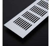 Aluminium Alloy Ventilation Grille Cover, Louvred Air Vent Grill for HVAC Ducts and Wall Vents, Silver Finish, 80 x 200/300 / 350 mm (Select Size)(80 * 350)