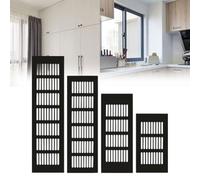 Aluminium Alloy Ventilation Grille, Moisture Proof Breathable Mesh for Wardrobe Cabinet Locker Shoe Cupboard, Anti-Slip Grooves Easy Install, 100x300mm Silver