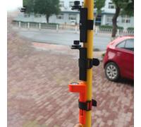 Aluminium Alloy Vertical Bubble Level, Portable Right-Angle Centre Finder with Tape for Building Survey, Plumbing and Construction, 85mm for Level Tool(Orange)