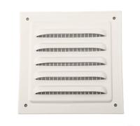Aluminium Alloy Wall Vent Grille with Screen - Square Louvred Cover for Exhaust Ventilation - White 200x300mm(100x100mm)