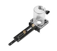 Aluminium Alloy Woodworking Electric Trimming Machine Circle Cutting Jig Wood Router Slotting Locator Straight Line Backer Set 2 Position Ways for 65mm Diameter Trimmer