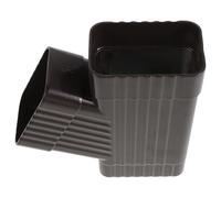 Aluminium Angled Downspout Tee Connector 2x3.15 Inch Rainwater Fitting | Weatherproof Pre-fitted Seals, Push-fit Glue-free Assembly, Coffee Finish, for Garden Systems and Harvesting Setups