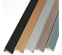 Aluminium Anti Non Slip Stair Edge Nosing Trim,Stair Edge Protector Stair Nosing 90cm, Stair Edging Tread Strips for Indoor(Gray,90cm L 40mm*20mm)