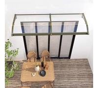 Aluminium Awning with Bracket, Outdoor Sunshade, Polycarbonate Patio Canopy, Window Overhang for Exterior Protection, Durable Champagne Bracket for Enhanced Longevity