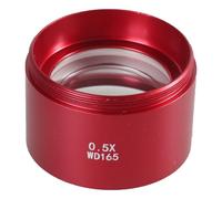 Aluminium Barlow Objective Lens 0.5/0.7 Microscope Camera Lens Clear Imaging For Stereo Microscope Auxiliary Objective Lens