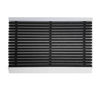 Nicoman BLACK Brush Strip Doormat, Heavy Duty Barrier Dirt-Trapper Aluminium Metal Door Mat