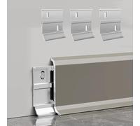 Aluminium Baseboard, Aluminium Skirting Board 125cm Length 4-8cm Width Pack of 4 Multicolor(Coffee-Milk Grey,6cm)