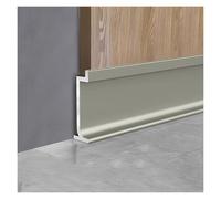 Aluminium Baseboard, Aluminum Alloy Inlaid Baseboard 20-60mm Multicolor 125cm Pack of 4(Light Gray,20mm/0.79in)