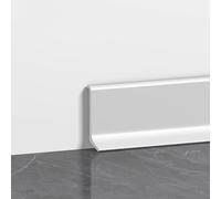 Aluminium Baseboard, Aluminum Baseboard Molding Trim 125cm Length 4cm/6cm/8cm Height Multicolor Pack of 4(Princess White,4cm)
