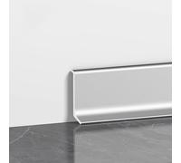 Aluminium Baseboard, Aluminum Baseboard Molding Trim 125cm Length 4cm/6cm/8cm Height Multicolor Pack of 4(Matte Silver,4cm)