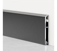 Aluminium Baseboard, Aluminum Baseboard Trim Curved Metal Snap-On Installation Pack of 15 Multicolor 4-8cm(Black,8cm)