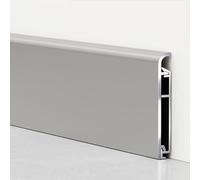 Aluminium Baseboard, Aluminum Baseboard Trim Curved Metal Snap-On Installation Pack of 15 Multicolor 4-8cm(Light Gray,6cm)