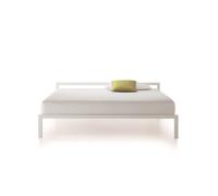 Aluminium Bed lacquered MDF Italia Glossy white W 160 cm - MDF ITALIA F070602 W160 S006