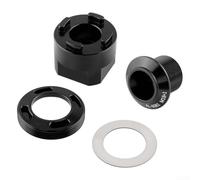 Aluminium Bike Crank Arm Cap and Crank Screw with Disassembly Tool for DUB BB30, Suitable for SRAM For NX, Designed to Increase Bearing Area (Black)