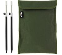 Aluminium Black Banksticks 30-50cm Carp Coarse Fishing with Deluxe Carry Pouch Bag Setup (2X 30-50cm)