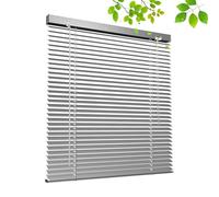 Aluminium Blackout Venetian Blinds 50cm 60cm 80cm 90cm 100cm 110cm 120cm Wide,Silver Grey Horizontal Blinds,Shutters for Windows,25mm Slats Venetian Blinds,Easy Fit Curtains,W×H-40×100cm(16*39in)