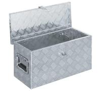 Aluminium Box 61.5 x 26.5 x 30 cm, Silver, Lightweight Tool Box with Locking System, 2 Keys, Rustproof, Versatile for Workshop, Garage, Household, Transport, Space-saving, Robust
