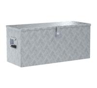 Aluminium Box Trapezoid Storage Chest Trunk Organiser Toolbox Belt Box vidaXL
