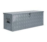 Aluminium Box Trapezoid Storage Chest Trunk Organiser Toolbox Belt Box vidaXL