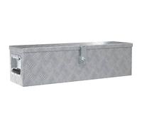Aluminium Box Trapezoid Storage Chest Trunk Organiser Toolbox Belt Box vidaXL