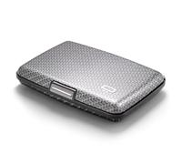 Aluminium Card Holder Wallet, RFID Blocking. Model : STOCKHOLM PREMIUM | Secure metal clasp. Instant card access with one-hand opening. Holds up to 10 cards & bills. Compact design.