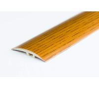 Aluminium Carpet Cover Wood Effect 1.8M Threshold Transition Strip 35mm Door Floor LW_35 TMW Profile (Rustic Oak)