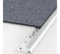 Aluminium Carpet Trim Floor Mats Edge Guard Strip Rug Edge Protector, 90-100cm Threshold Seam Transition Strips for Wood to Carpet or Laminate to Carpet, E-35inch/90cm