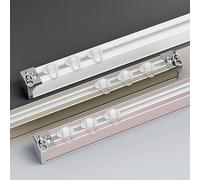 Aluminium Ceiling Curtain Rods, Adjustable 100cm/3.3ft & 130cm/4.26ft Tracks for Shower, Windows & Closet, Wall-Mount or Ceiling-Mount Solutions