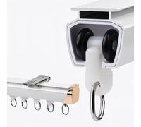 Aluminium Ceiling Curtain Track Set 7.2FT/220CM Adjustable Curtain Rail System with Runners for Living Room Bedroom Study /9.8ft 4m/13.1ft 5m/16.4ft (White)