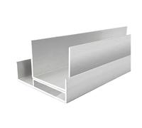 Aluminium Channel U Profile, 6063T5 Equilateral Aluminum U Channel 500mm Pack Of 2(22x20x20mm)