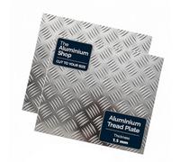 Aluminium Checker Chequer Tread Plate 1.5mm Thick Cut To Size Gym Trailer Horse Box (300mm x 900mm)