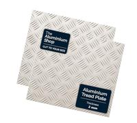 Aluminium Checker Chequer Tread Plate 2mm Thick Many Sizes Gym Trailer Horse Box (400mm x 600mm)