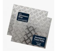 Aluminium Checker Chequer Tread Plate 2mm Thick Many Sizes Gym Trailer Horse Box (600mm x 900mm)