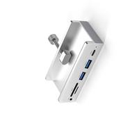 Aluminium Clip Adapter 5Gbps High Speed 6 Port USB3.0 Type C 3.5MM USB Splitter Docking Station Expander For Laptop Desktop USB Extender