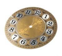 Aluminium Clock Dials Face 160mm for Vintage Wall Clock Replacement, 7 Inch Gold Metal Clock Plate with Arabic Numerals, DIY Quartz Clock Kit