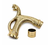 Aluminium Cobra Snake Handle for Walking Sticks, Gold Finish, Heavyduty Support Handle