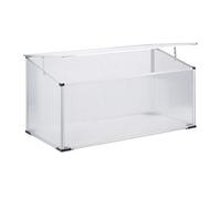 Relaxdays Aluminium Cold Frame, Plug-In System, Translucent, Transparent, UV-Protection, Small Greenhouse, HxWxD: 100 x 50 x 50