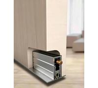 Aluminium Concealed Automatic Door Seal Bottom Sweep Draft Excluder Strip