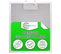 Aluminium Cooker Hood Filter Grease Filter 310 x 250 x 8 mm with the Original Code 00353110 353110 for Bosch for Siemens - Warranty 5 Years - ONIX TECH