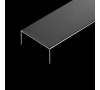 Aluminium Corner Molding Trim - 3 Pack U-Profile 100cm for Home Renovation Projects, 1.45mm Thickness, Durable Baguette Hinges, Perfect for Modern Interiors