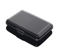 ALUMINIUM CREDIT CARD WALLET HOLDER RFID BLOCKING 6 COLOURS (BLACK)
