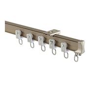 Aluminium Curtain Track Curtain Rail for Bay Window, Bendable Ceiling Curtain Track, Curved Curtain Rail Room Divider Curtain Rods for Shower Room/Balcony Hotel/Camper/Bay Window(Champagne,4m/13.1f