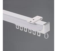 Aluminium Curtain Track Set 100-600cm Ceiling or Wall Mount Drapery Rod Versatile Sliding Curtain Hardware Easy Install for Home & Office (6.9FT/210CM)