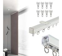 Aluminium Curtain Track Silent Drapery Rail for Sliding Curtains 5m Room Divider Ideal for Living Room & Bedroom White Color Easy Installation