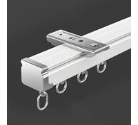 Aluminium Curtain Track System 5.6FT Ceiling or Wall Mounted Rail for Room Dividers Adjustable Curtain Rods & Accessories White & Stylish