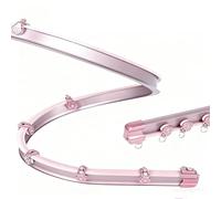 Aluminium Curtain Track System KitWall/Ceiling Mounted Flexible Single Tracks for Curved/Bay Windows Ideal for RV & Home Decor (Rose d 1m/3.3ft)