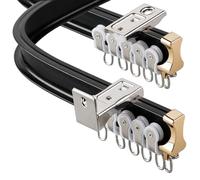 Aluminium Curtain Tracks - Flexible Curved or Straight Ceiling & Wall Mount Luxury U/L-Shaped Curtain Rails for Balcony & Bay Windows Versatile Drapery Solutions