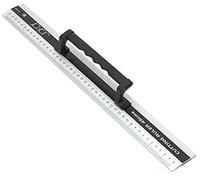 Aluminium cutting ruler with a black grip handle 45cm by Jakar