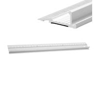 Aluminium Cutting Ruler With Raised Grip Metal Safety Ruler Non Slip Safety Edge Measuring Tool Accessory for Craft, DIY Precision Measurement